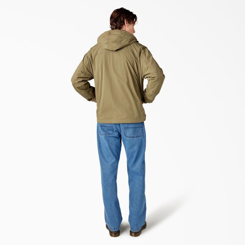 Green Dickies Jackson Windbreaker Men's Jacket | 940-FCIYXJ