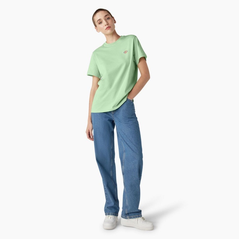 Green Dickies Mapleton Women's T-Shirt | 650-POTEUG