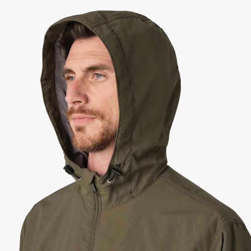 Green Dickies ProTect Cooling Hooded Ripstop Men's Jacket | 564-UNAKGE