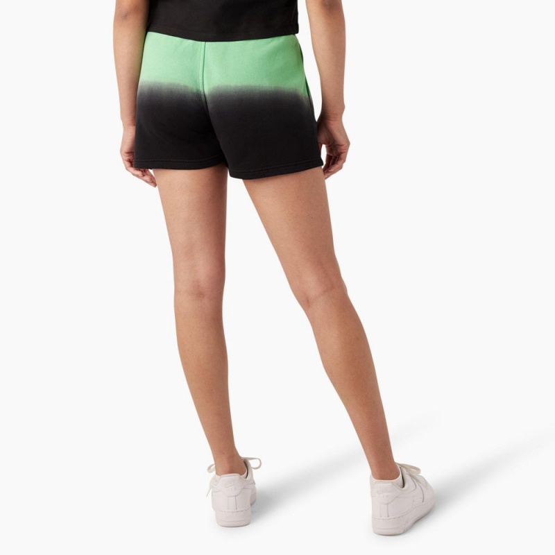 Green Dickies Relaxed Fit Ombre Knit Women's Shorts | 679-WCKPOY