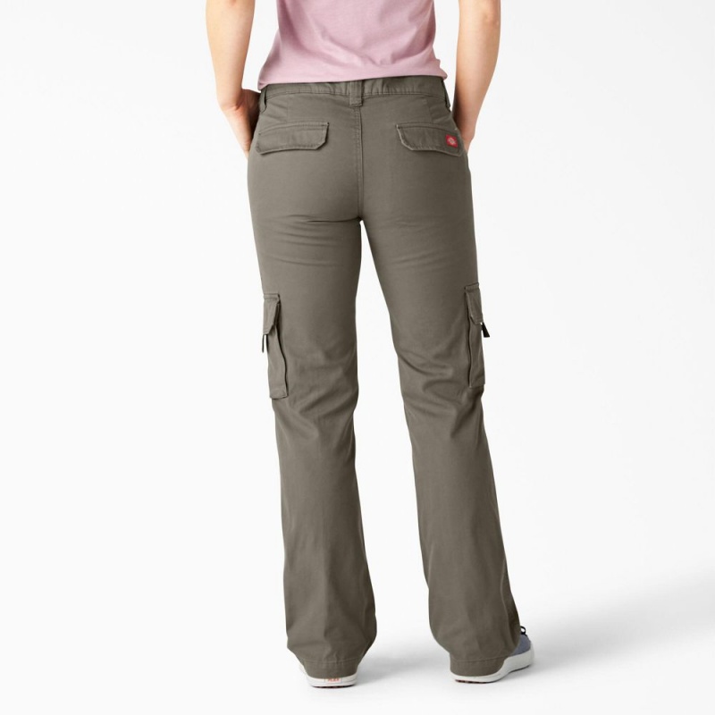 Green Dickies Relaxed Fit Straight Leg Women's Cargo Pants | 469-CQTKDR