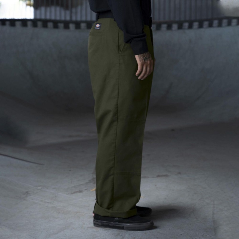 Green Dickies Ronnie Sandoval Loose Fit Double Knee Men's Pants | 601-SLAECG