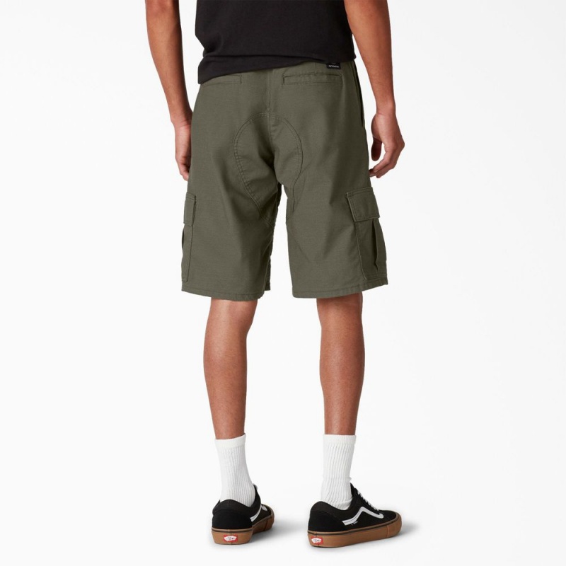 Green Dickies Skateboarding Regular Fit Cargo Men's Shorts | 280-BNQYIT