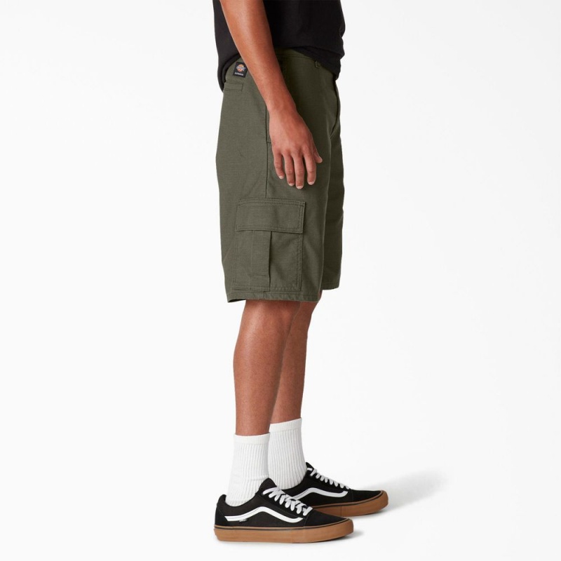 Green Dickies Skateboarding Regular Fit Cargo Men's Shorts | 280-BNQYIT