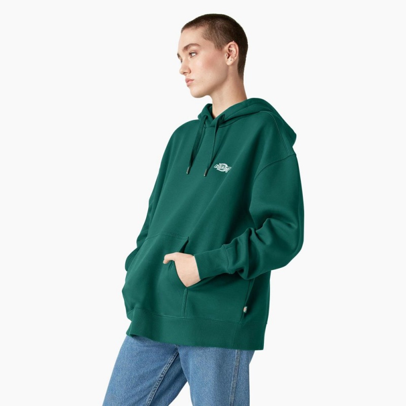 Green Dickies Summerdale Women's Hoodie | 690-SBQLWV