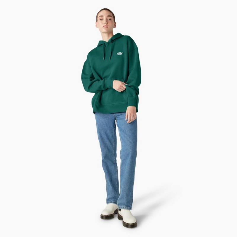 Green Dickies Summerdale Women's Hoodie | 690-SBQLWV