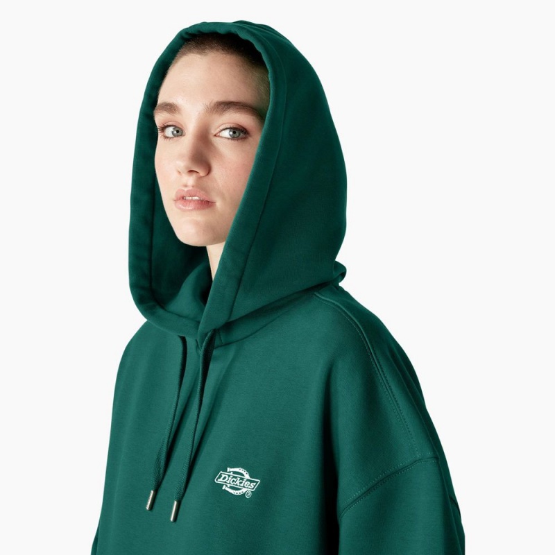 Green Dickies Summerdale Women's Hoodie | 690-SBQLWV