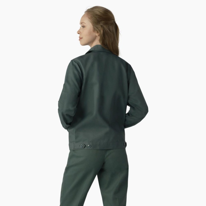 Green Dickies Unlined Eisenhower Women's Jacket | 840-PTGWJH