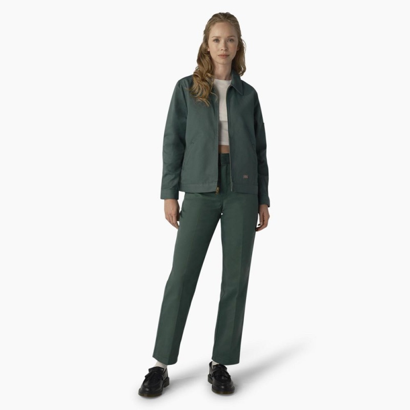 Green Dickies Unlined Eisenhower Women's Jacket | 840-PTGWJH