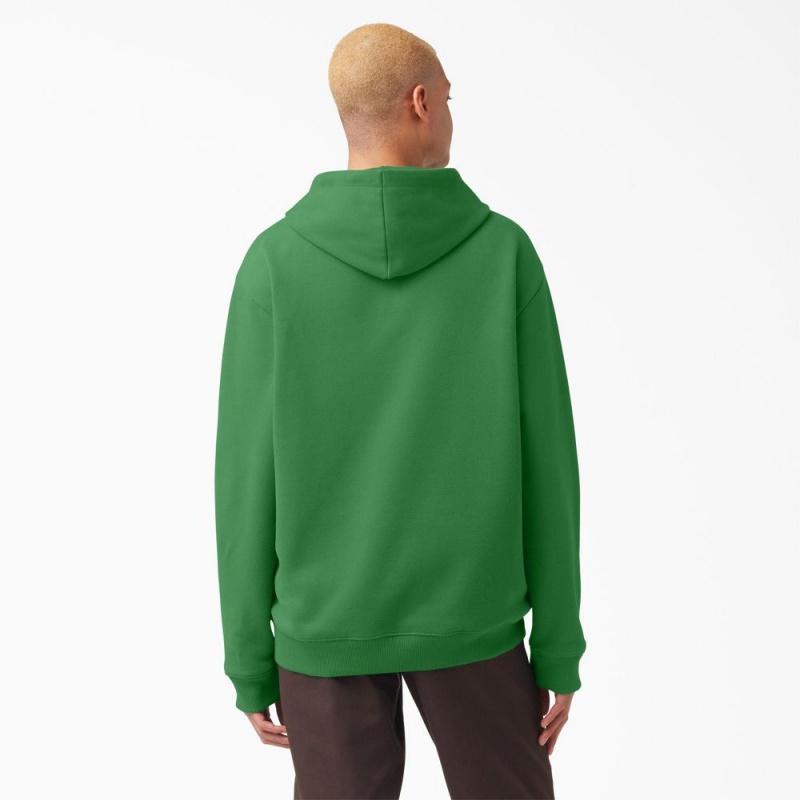 Green Dickies Vincent Alvarez Embroidered Men's Hoodie | 687-JAMXYT