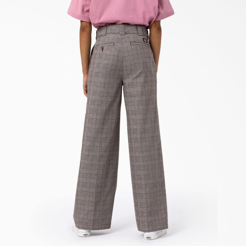 Grey Dickies Bakerhill High Rise Wide Leg Women's Pants | 083-OSEIDQ