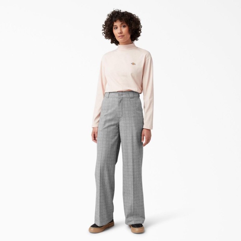 Grey Dickies Bakerhill High Rise Wide Leg Women's Pants | 083-OSEIDQ