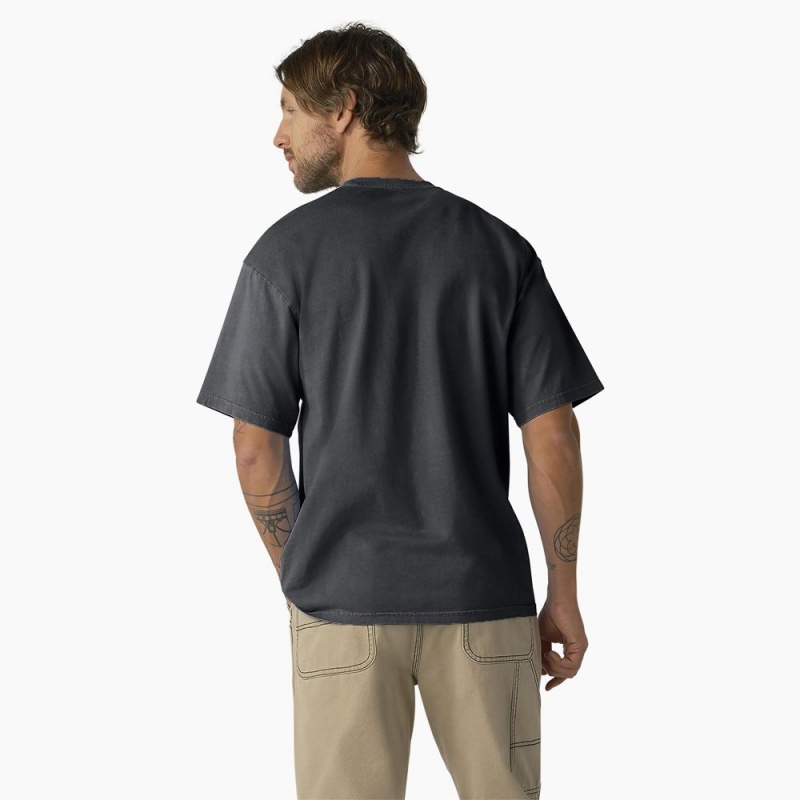 Grey Dickies Bandon Short Sleeve Men's T-Shirt | 081-OGLCYW