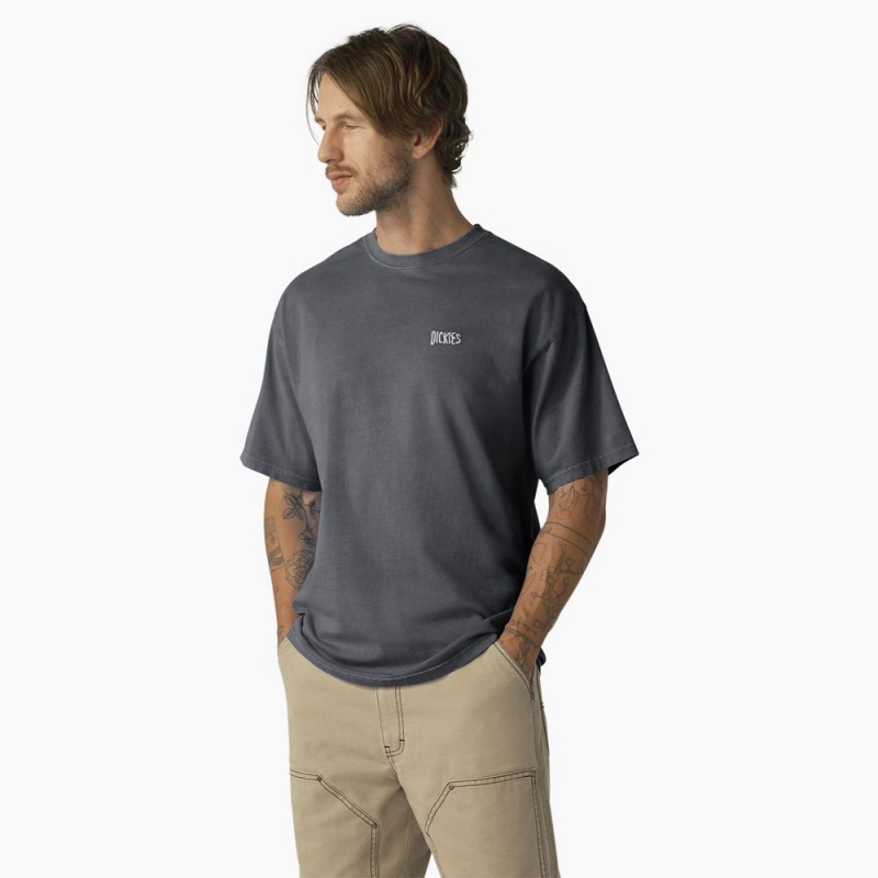 Grey Dickies Bandon Short Sleeve Men's T-Shirt | 081-OGLCYW