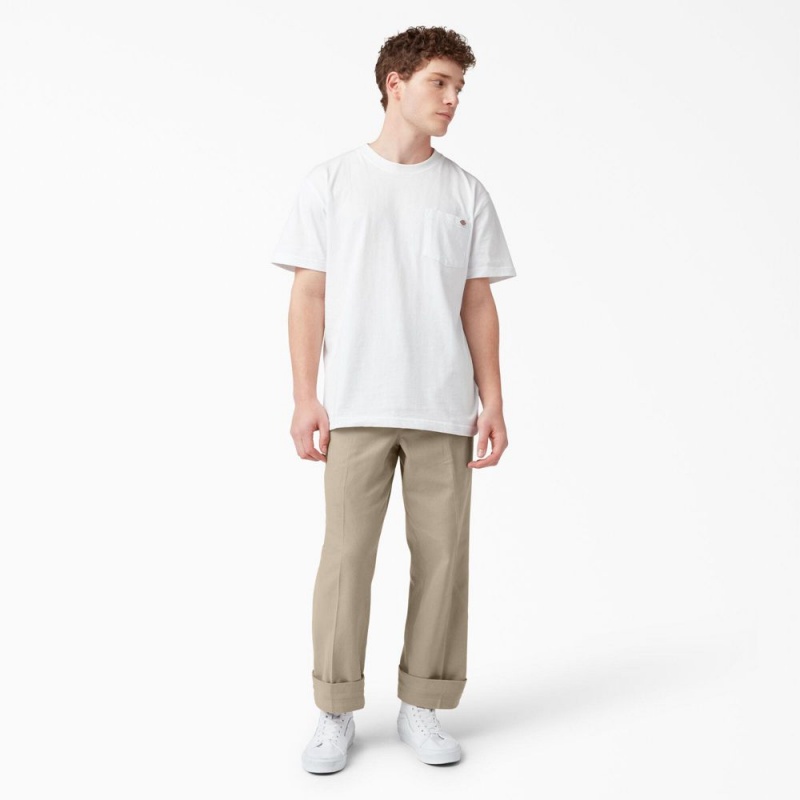 Grey Dickies Chatom Regular Fit Tapered Leg Men's Pants | 504-PNCWSL