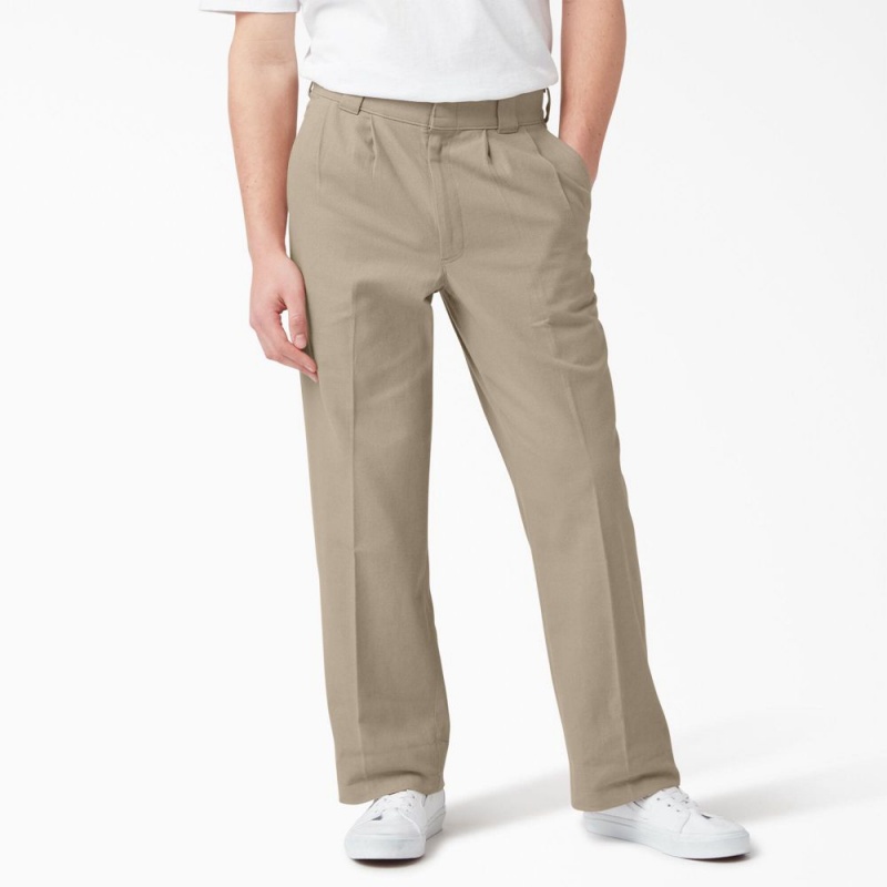 Grey Dickies Chatom Regular Fit Tapered Leg Men\'s Pants | 504-PNCWSL