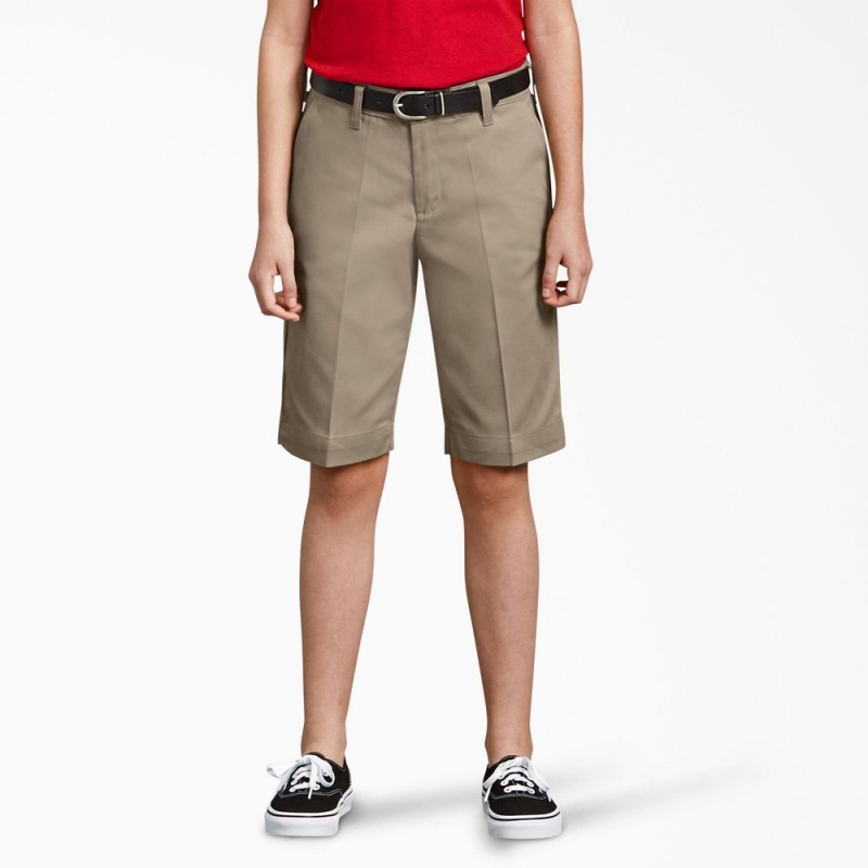 Grey Dickies Classic Fit Bermuda Kids\' Shorts | 523-HXOELS