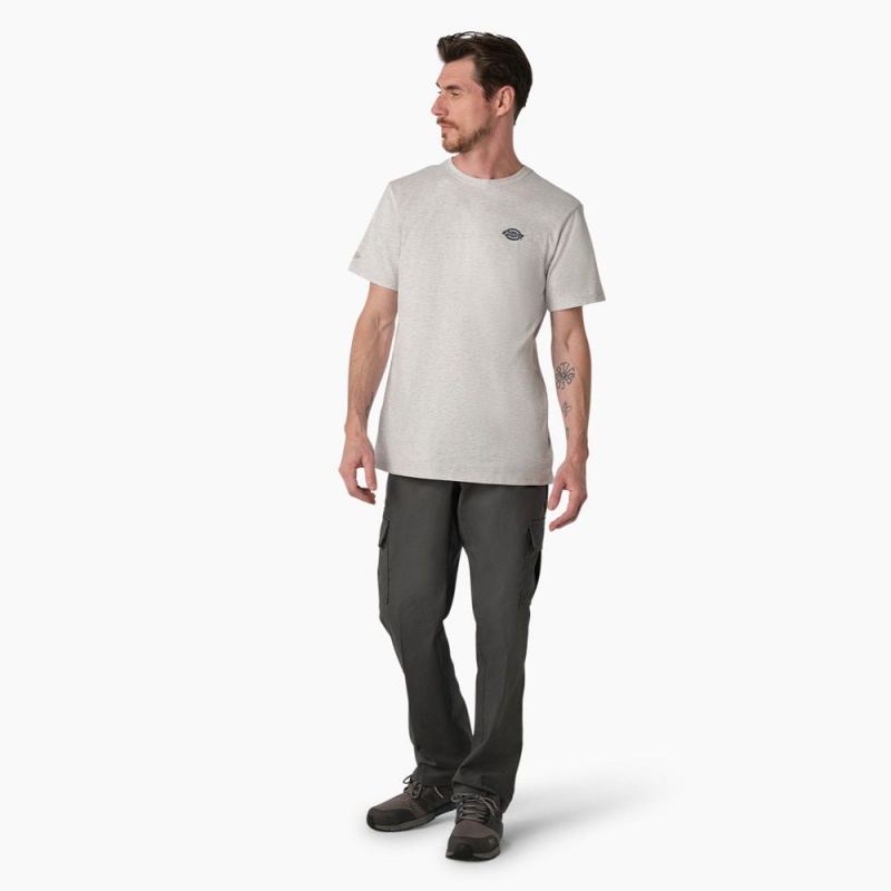 Grey Dickies Cooling Performance Graphic Men's T-Shirt | 647-JHLWDP