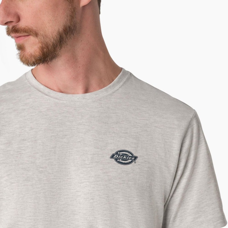 Grey Dickies Cooling Performance Graphic Men's T-Shirt | 647-JHLWDP