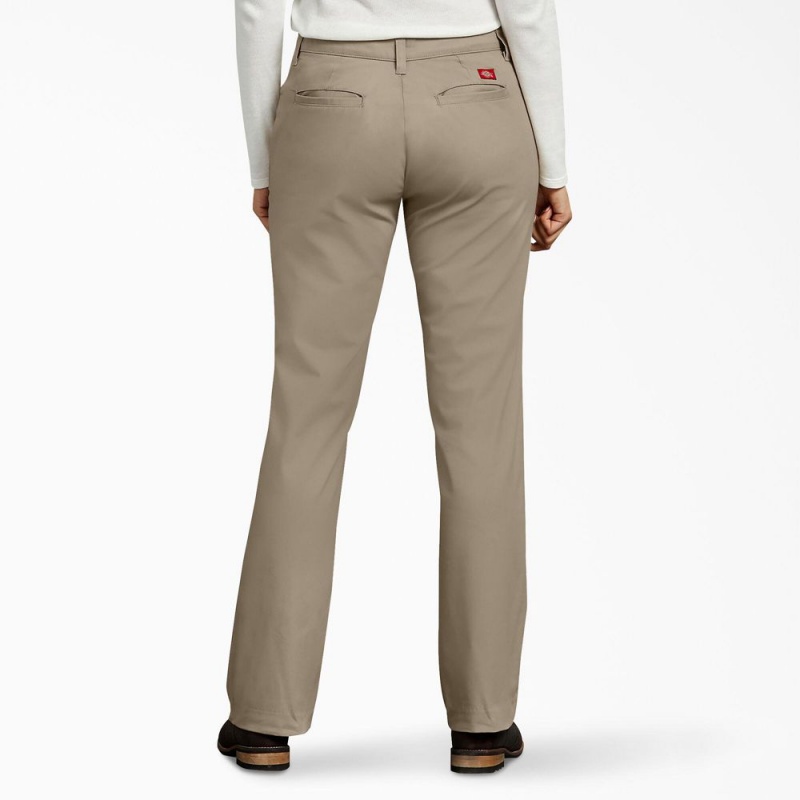 Grey Dickies Curvy Fit Women's Pants | 251-VOQXJT