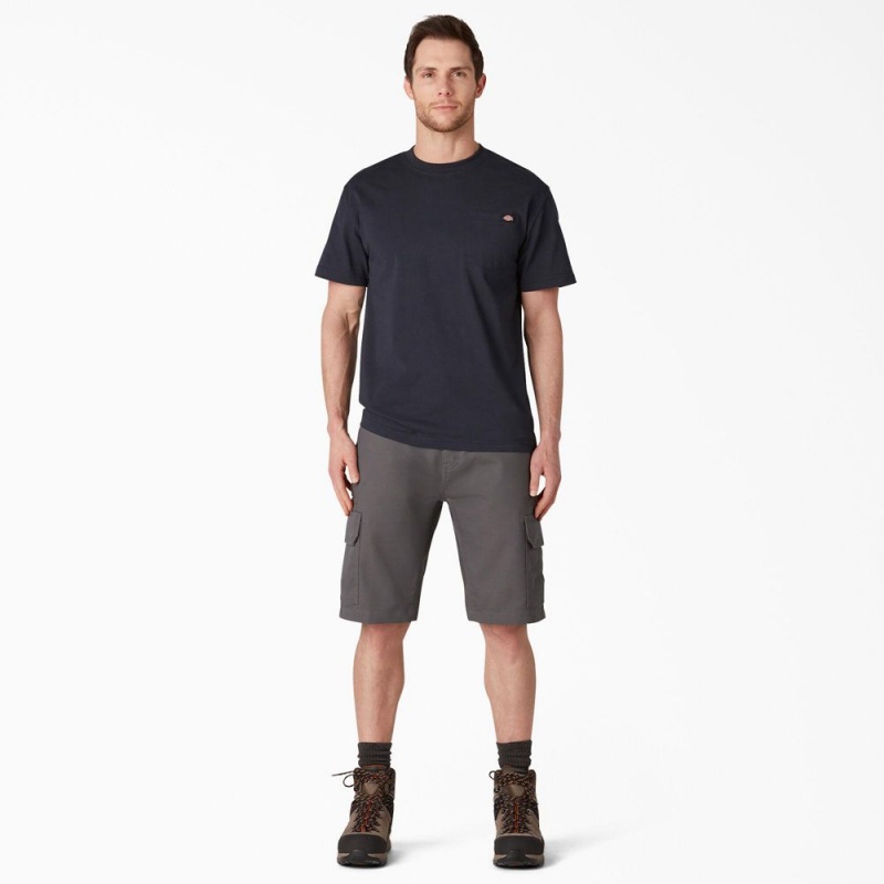 Grey Dickies DuraTech Ranger Relaxed Fit Duck Men's Shorts | 084-BRWCEH