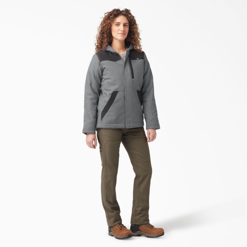 Grey Dickies DuraTech Renegade Insulated Women's Jacket | 302-VYEJBS