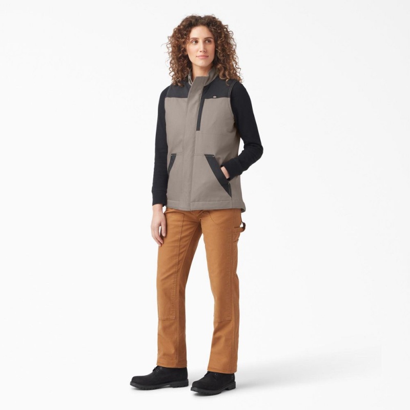 Grey Dickies DuraTech Renegade Women's Vest | 078-HQBCEZ