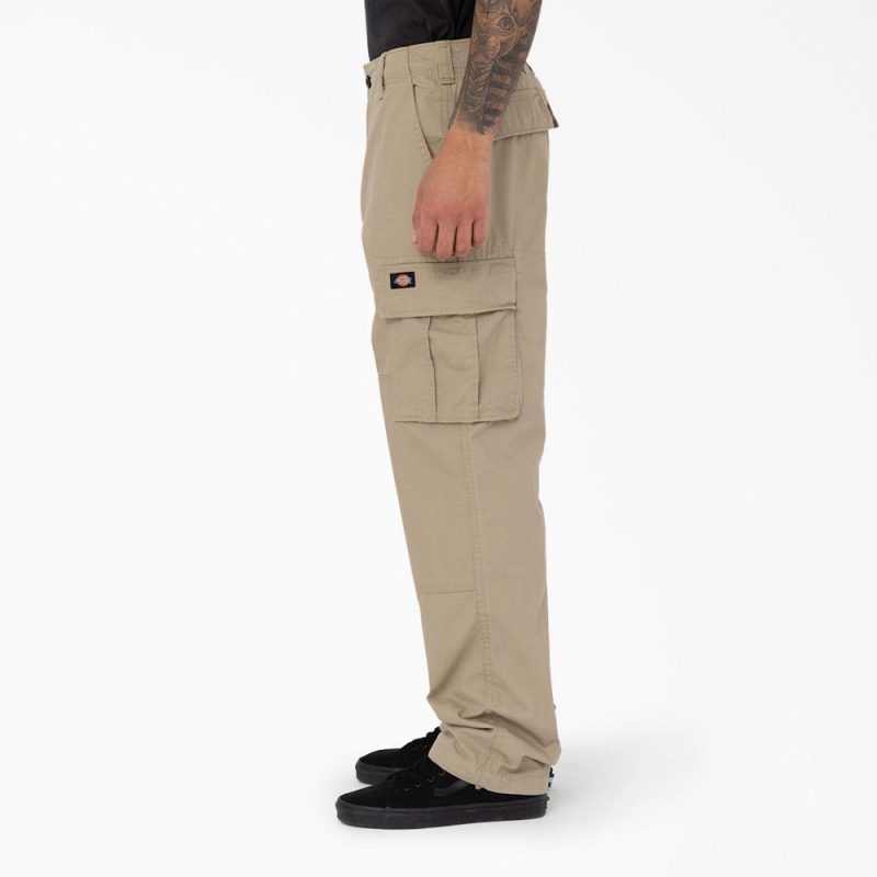 Grey Dickies Eagle Bend Relaxed Fit Double Knee Men's Cargo Pants | 709-ZAMVJF