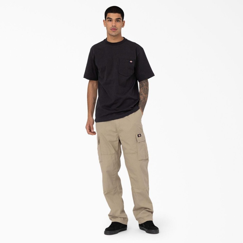 Grey Dickies Eagle Bend Relaxed Fit Double Knee Men's Cargo Pants | 709-ZAMVJF