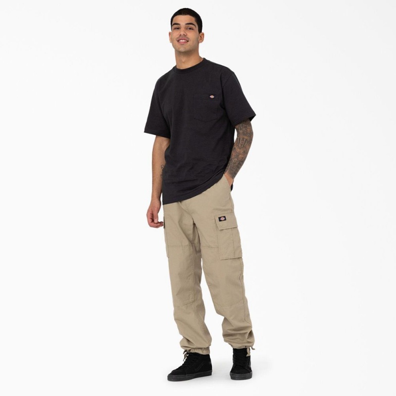 Grey Dickies Eagle Bend Relaxed Fit Double Knee Men's Cargo Pants | 709-ZAMVJF