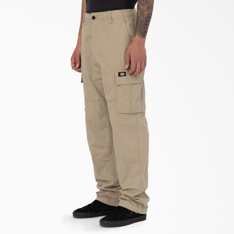 Grey Dickies Eagle Bend Relaxed Fit Double Knee Men's Cargo Pants | 709-ZAMVJF