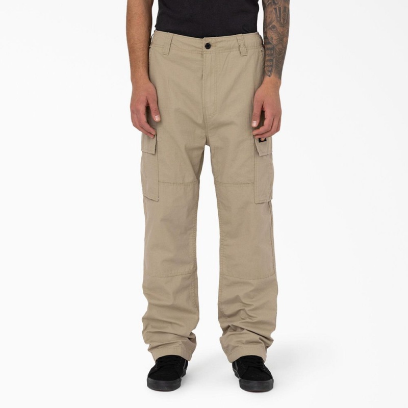 Grey Dickies Eagle Bend Relaxed Fit Double Knee Men\'s Cargo Pants | 709-ZAMVJF