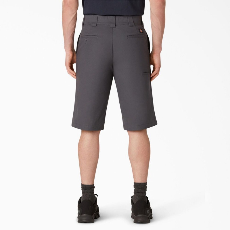 Grey Dickies FLEX Cooling Active Waist Regular Fit Men's Shorts | 518-LMTDJE