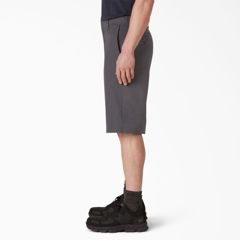 Grey Dickies FLEX Cooling Active Waist Regular Fit Men's Shorts | 518-LMTDJE