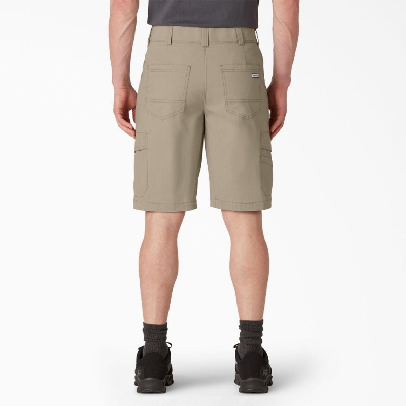 Grey Dickies FLEX Cooling Regular Fit Cargo Men's Shorts | 467-NBORSP