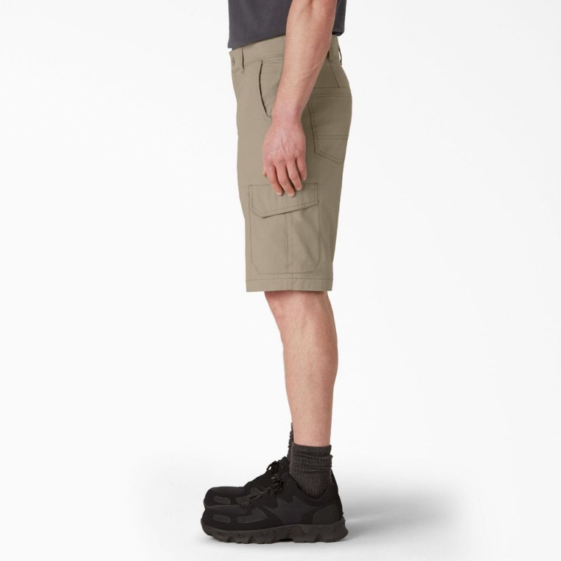 Grey Dickies FLEX Cooling Regular Fit Cargo Men's Shorts | 467-NBORSP