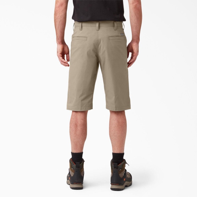 Grey Dickies FLEX Cooling Regular Fit Utility Men's Shorts | 815-PCMSUV