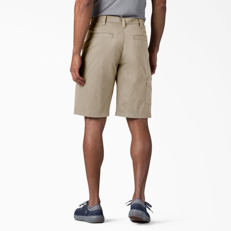 Grey Dickies FLEX Cooling Regular Fit Utility Men's Shorts | 960-SKQYOD