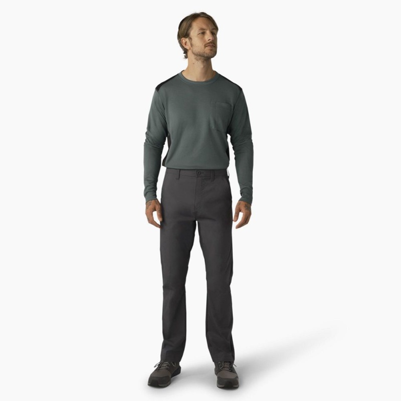 Grey Dickies FLEX Cooling Relaxed Fit Men's Pants | 596-CHIJMT