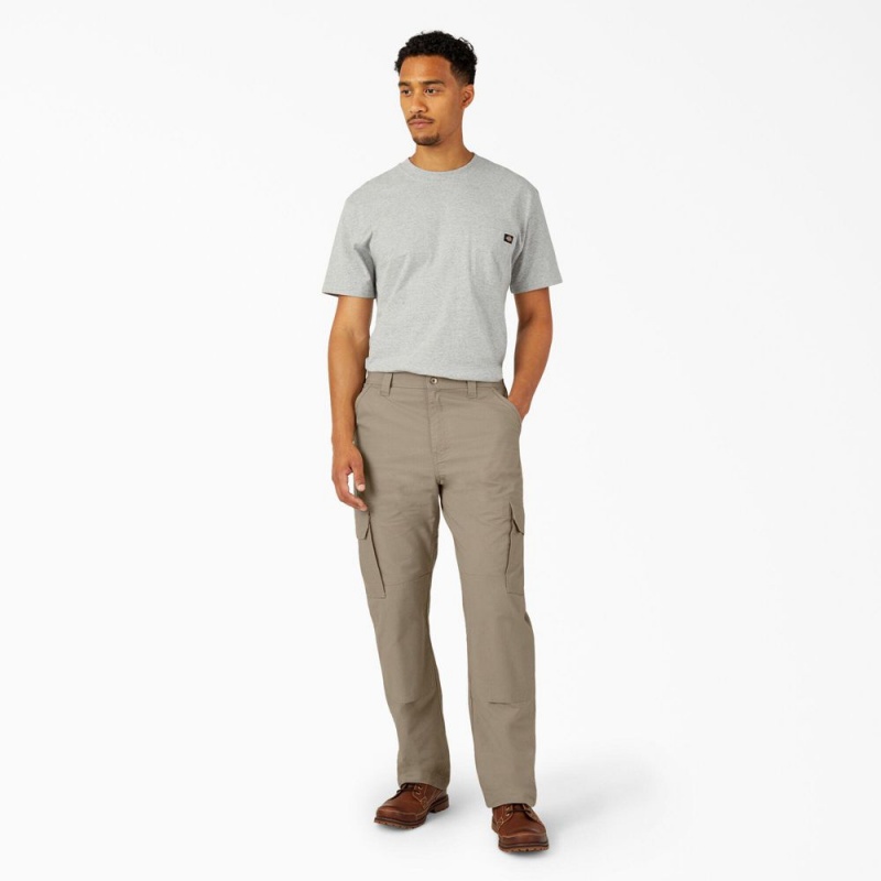 Grey Dickies FLEX DuraTech Relaxed Fit Ripstop Men's Cargo Pants | 168-RTWEUG