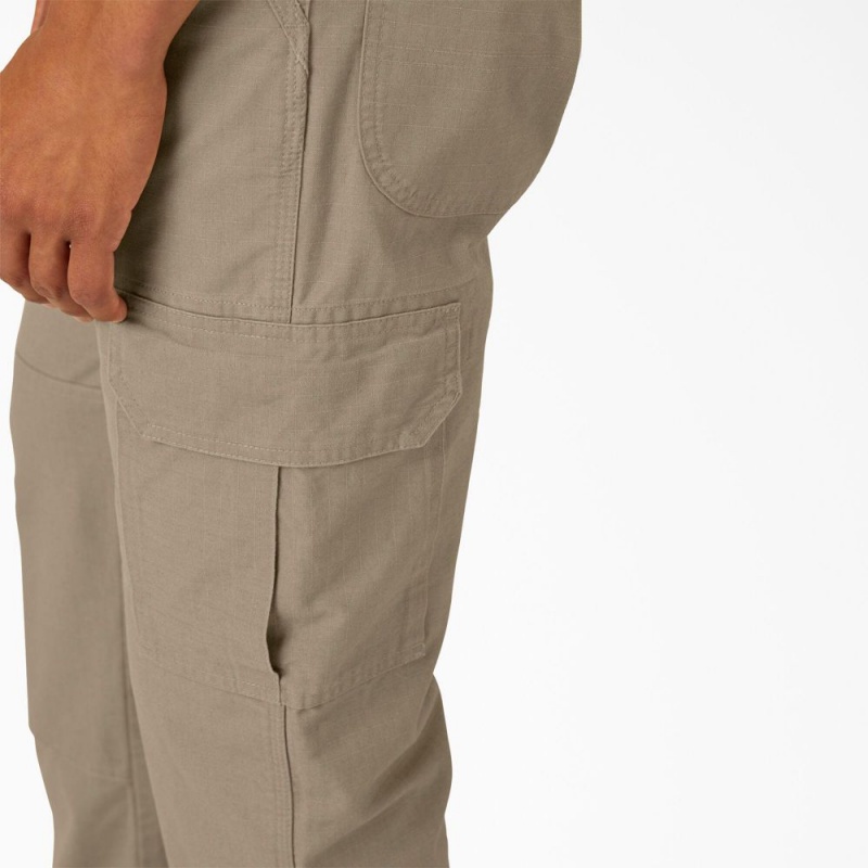 Grey Dickies FLEX DuraTech Relaxed Fit Ripstop Men's Cargo Pants | 168-RTWEUG