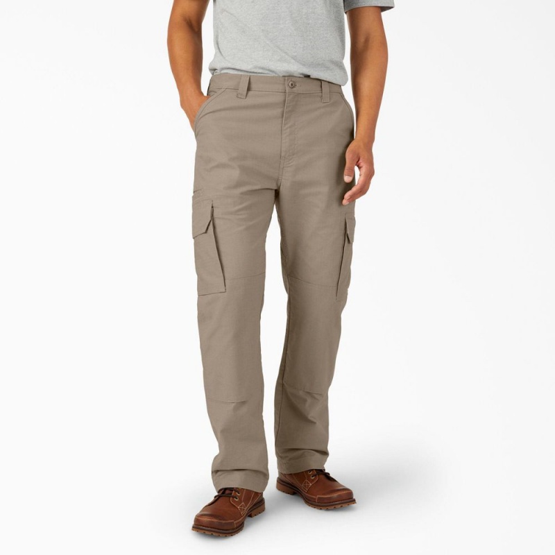 Grey Dickies FLEX DuraTech Relaxed Fit Ripstop Men\'s Cargo Pants | 168-RTWEUG