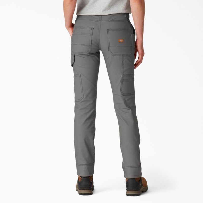 Grey Dickies FLEX DuraTech Straight Fit Women's Pants | 692-FHPICV