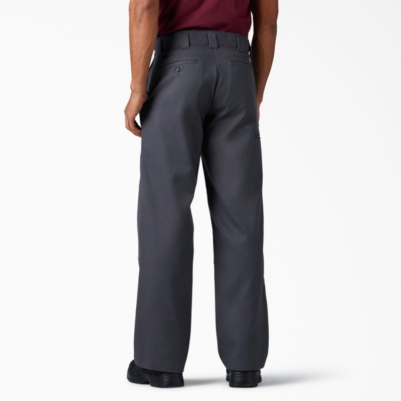 Grey Dickies FLEX Loose Fit Double Knee Men's Work Pants | 284-GJQIZW