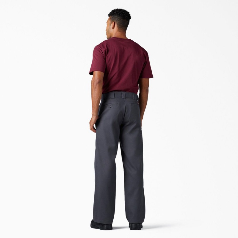 Grey Dickies FLEX Loose Fit Double Knee Men's Work Pants | 284-GJQIZW