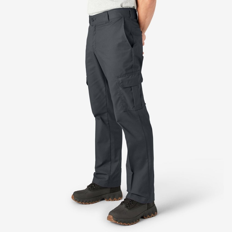 Grey Dickies FLEX Regular Fit Men's Cargo Pants | 927-TGNEAI