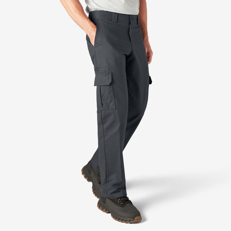 Grey Dickies FLEX Regular Fit Men's Cargo Pants | 927-TGNEAI