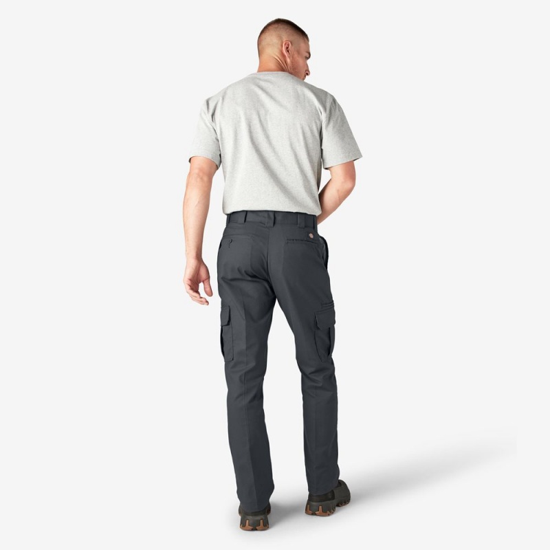 Grey Dickies FLEX Regular Fit Men's Cargo Pants | 927-TGNEAI