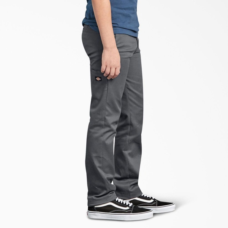 Grey Dickies FLEX Skinny Fit Kids' Pants | 783-APDHYX