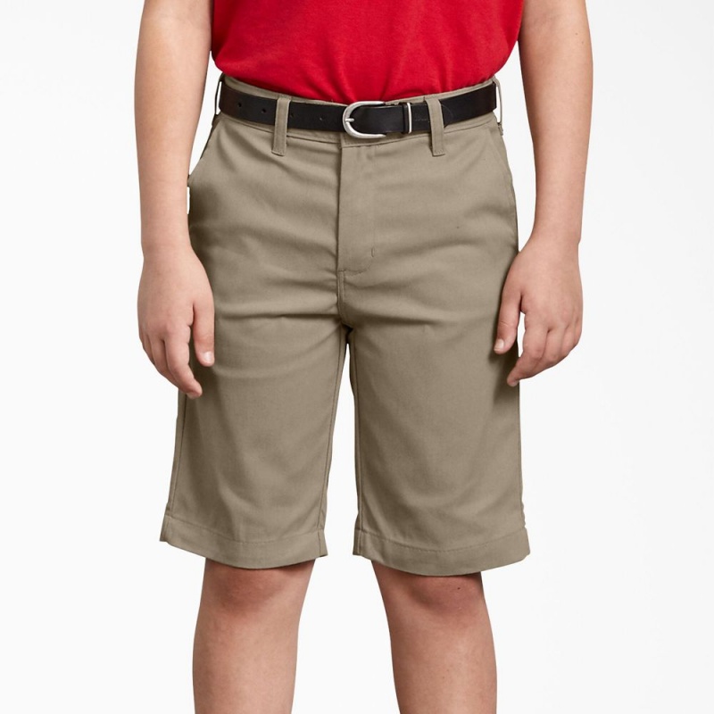 Grey Dickies FLEX Slim Fit Kids' Shorts | 416-BWFPRQ